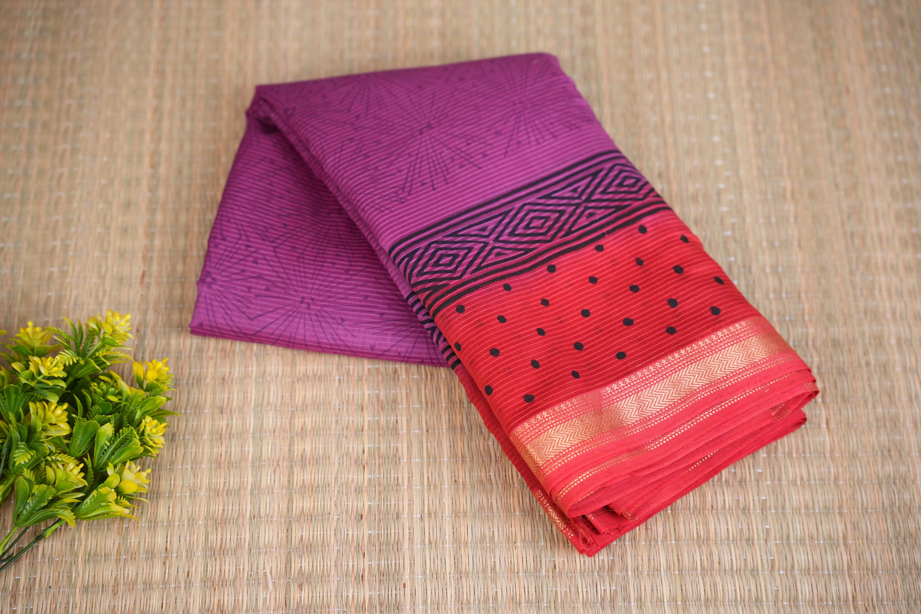 Saaral Purple & Red