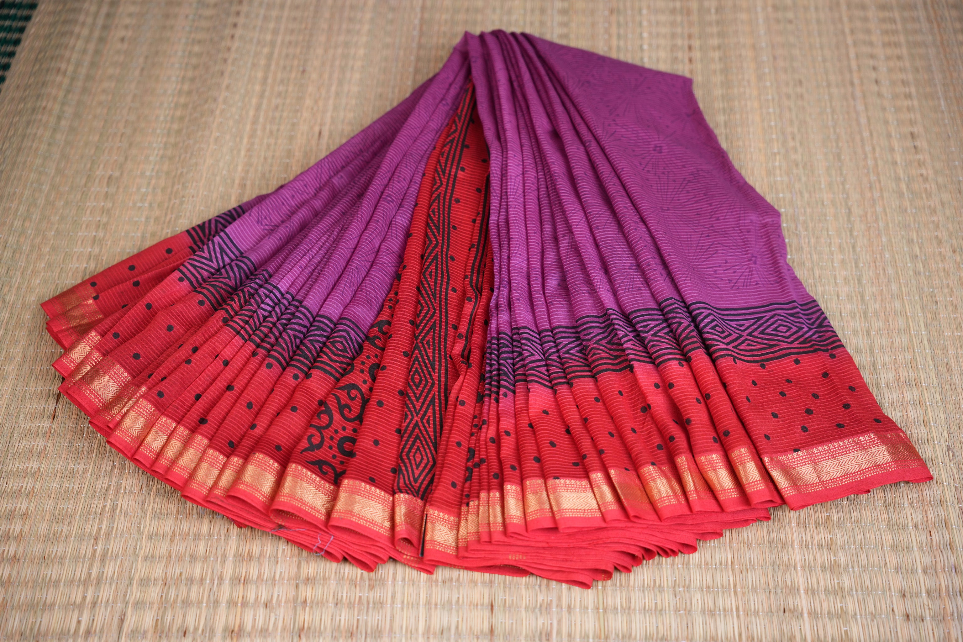 Saaral Purple & Red