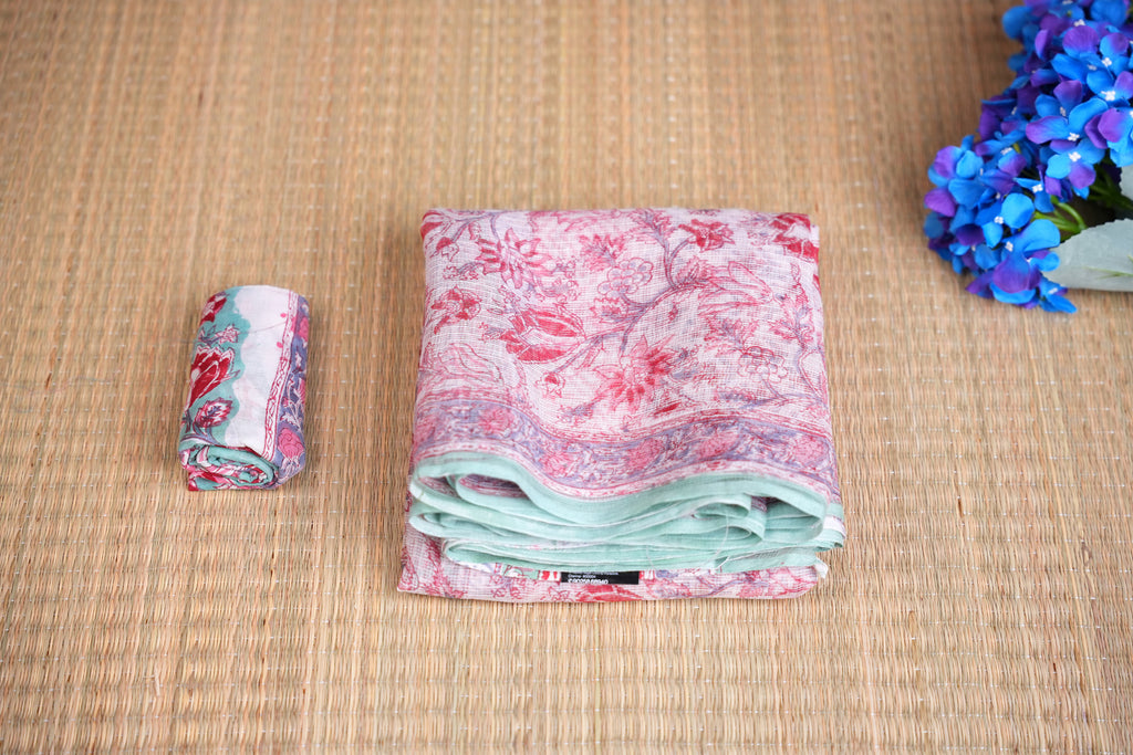 Ilaveni Emrald Green and Pink