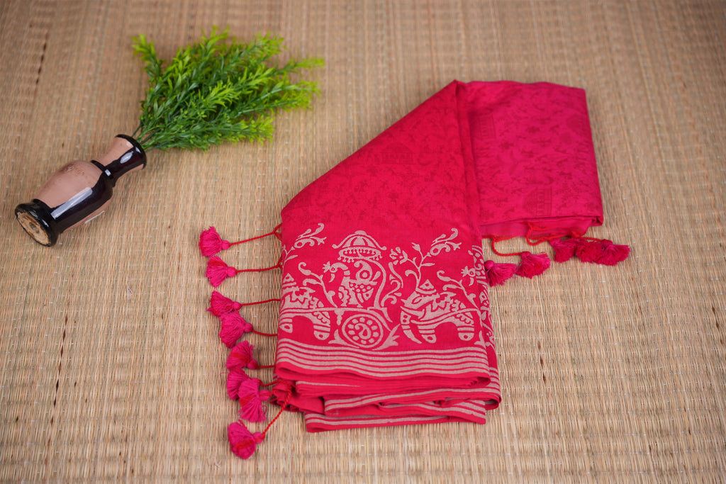 Manjari Rani pink & beige elephant