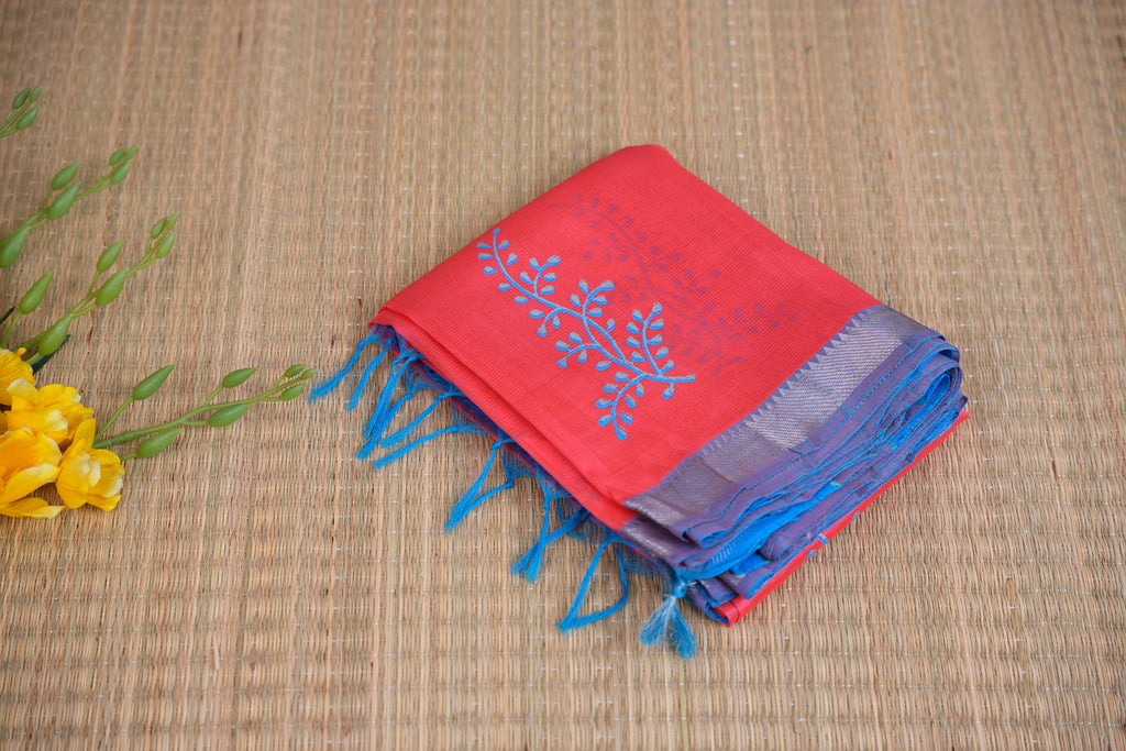 Aruvi Dark Pink & Blue