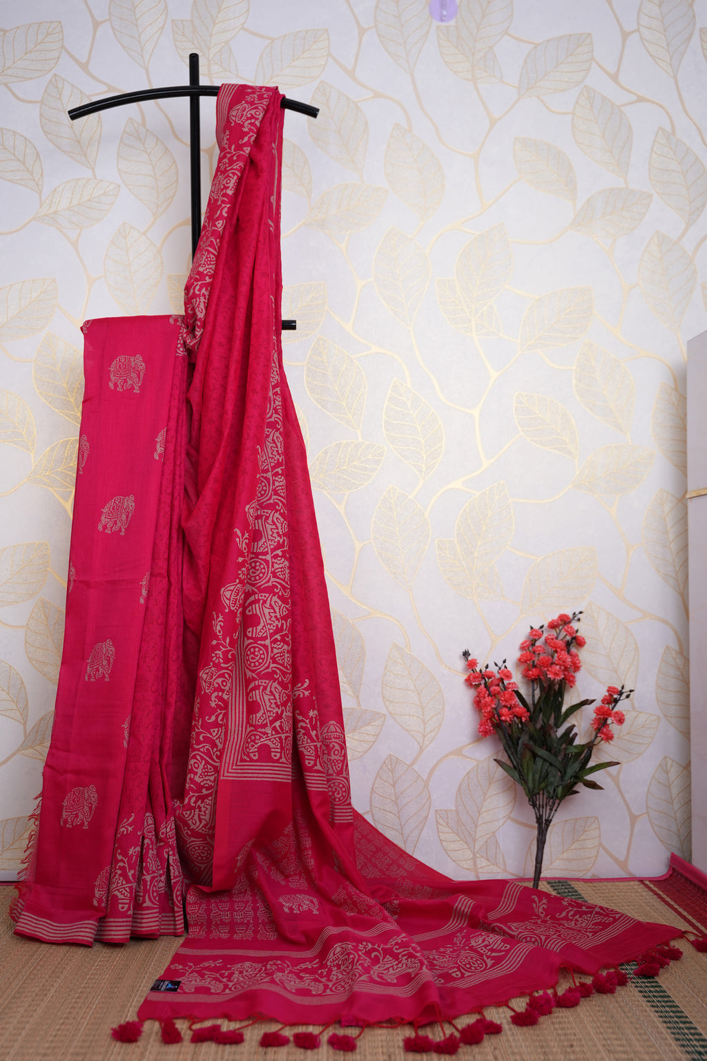 Manjari Rani pink & beige elephant