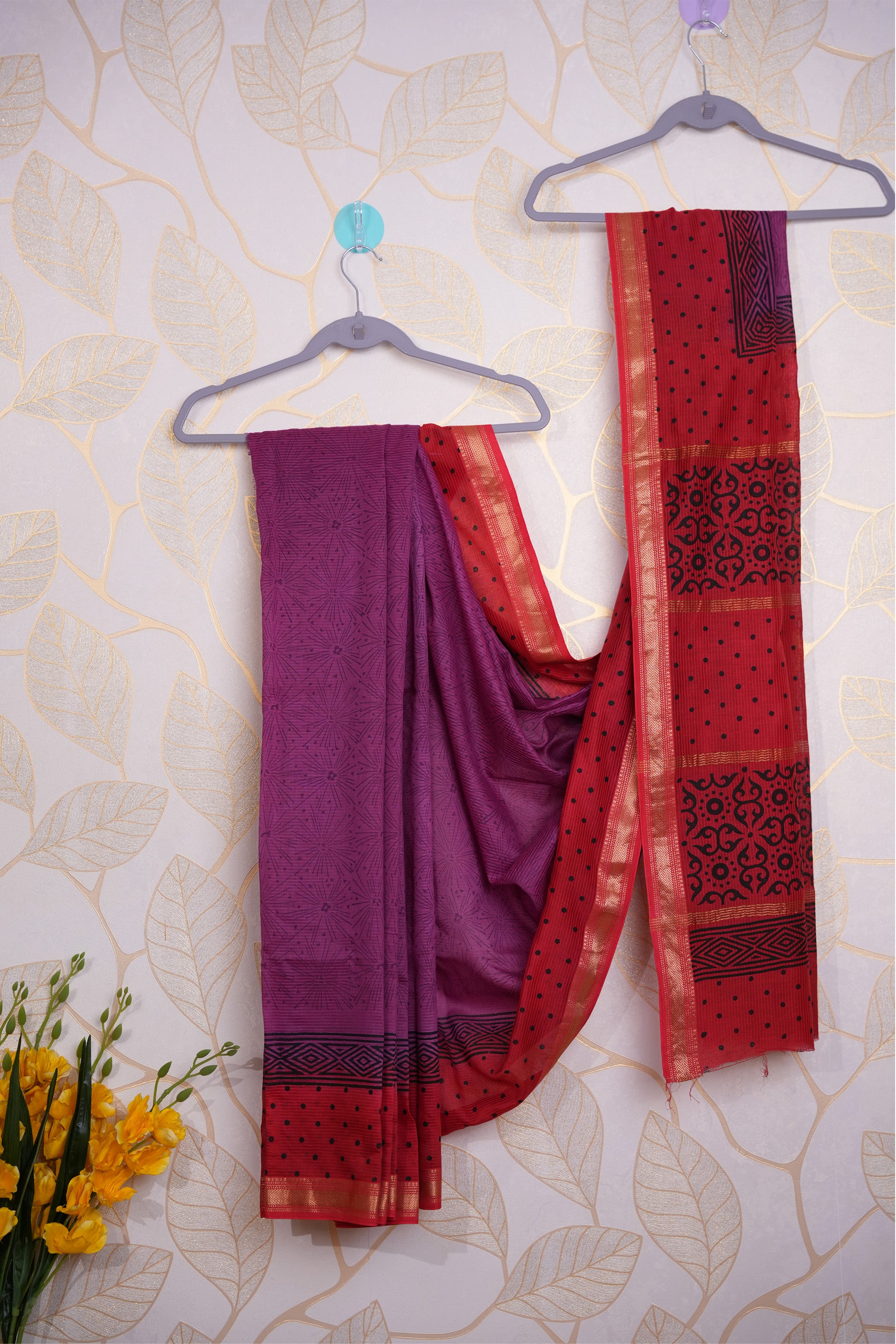 Saaral Purple & Red